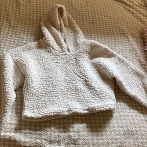 faux fur sheep hoodie